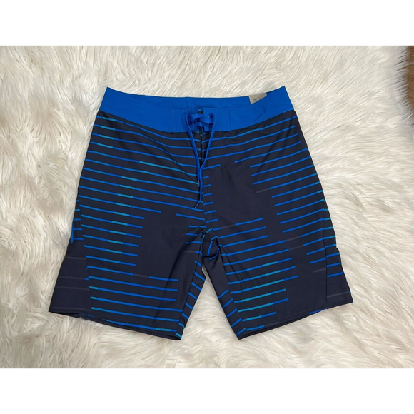 Adidas Mens Swim Shorts Melbour Tech CL HA0366 Blue Inseam 8" Size 32 - Picture 1 of 9
